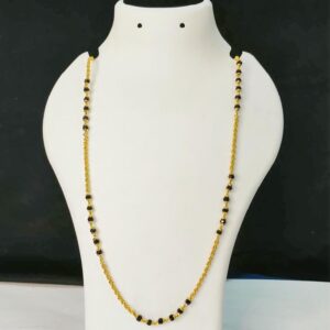 Black bead long chain