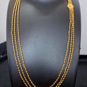 1 Gram 3 row gold plated necklace