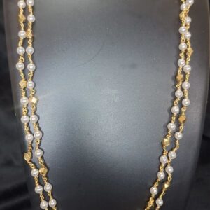2 Rows long Pearl Chain
